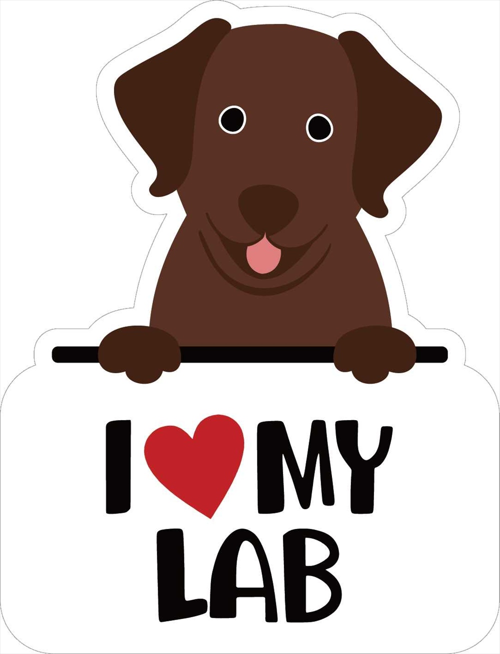 Sticker Pack アイラブラブラドール チョコ L