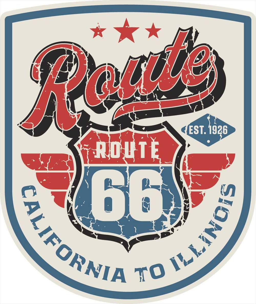 Sticker Pack ルート66 カリフォルニアtoイリノイ L
