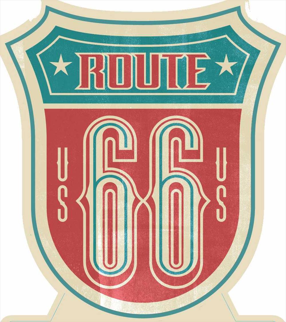 Sticker Pack ルート66 オールドファッション L