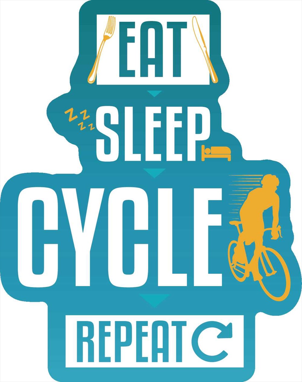 Sticker Pack イートスリープサイクル L