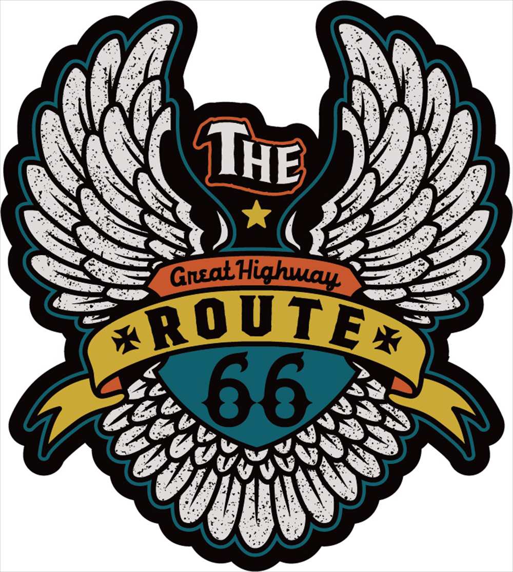 Sticker Pack ルート66 ハイウェイウィング S