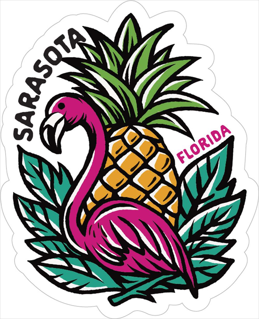 Sticker Pack フラミンゴ&パイナップル S