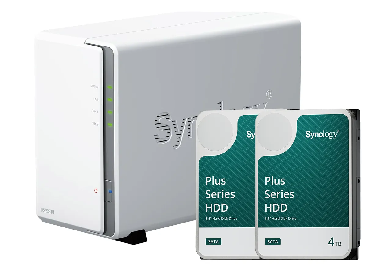 Synology DiskStation DS223j 初心者ガイド付 + HDD 4TB×2本同梱モデル