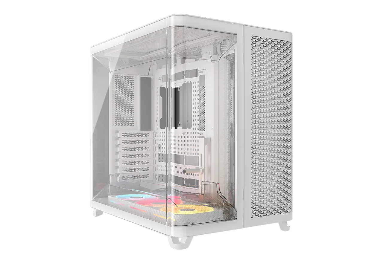 CORSAIR AIR 5400 LX-R iCUE LINK Tempered Glass White