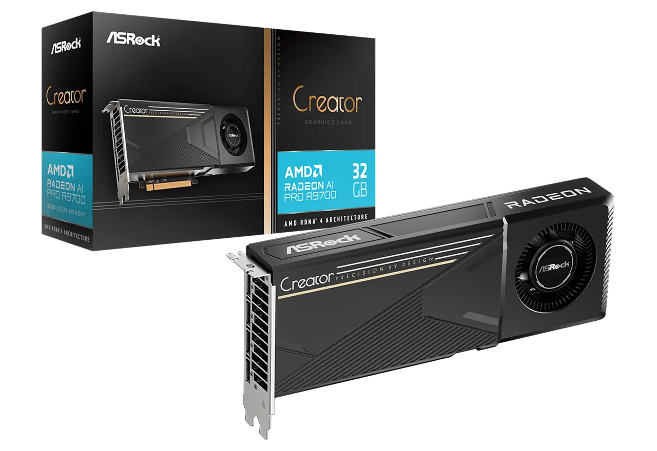 ASRock Radeon AI PRO R9700 Creator 32GB