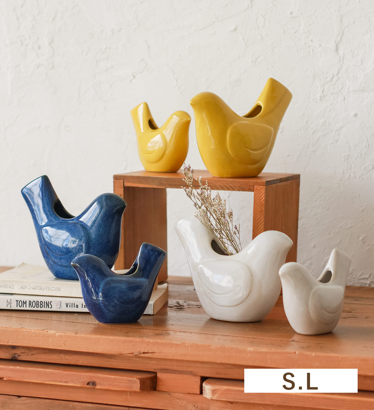 シナリー バードフラワーベース (3カラー 2サイズ) Sceneryvase / シナリーベース