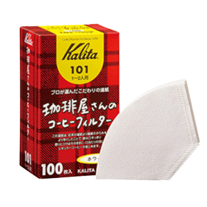カリタ　珈琲屋さんのコーヒーフィルター　101　1～2人用　100枚入り　ホワイト