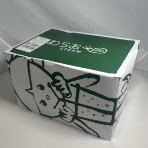 サンナップ　わらおフレックスストロー　4色ストライプ　（6mm×21cm）　フィルム包装　500本