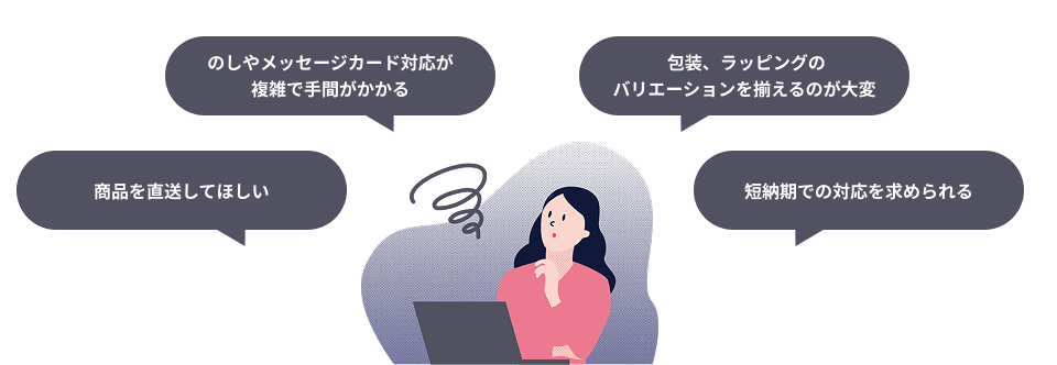 ギフト対応のよくあるあ悩み