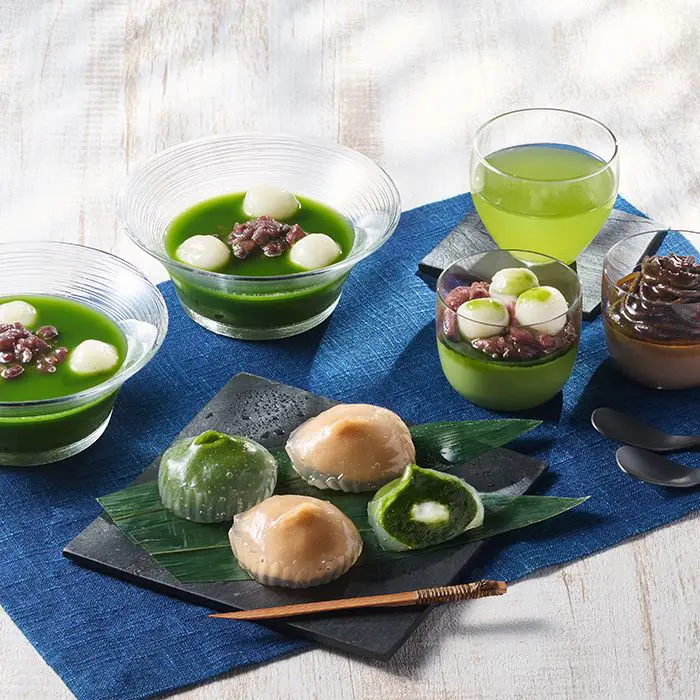 【夏限定】京都・東山茶寮　宇治抹茶冷やしぜんざいと抹茶スイーツセット