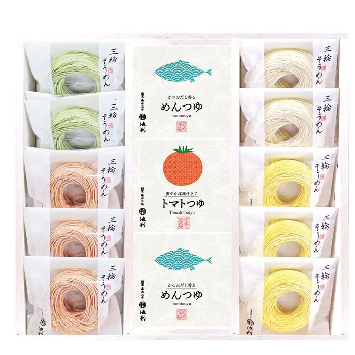 【夏限定】池利　まあるい彩り　三輪素麺と2種のつゆ