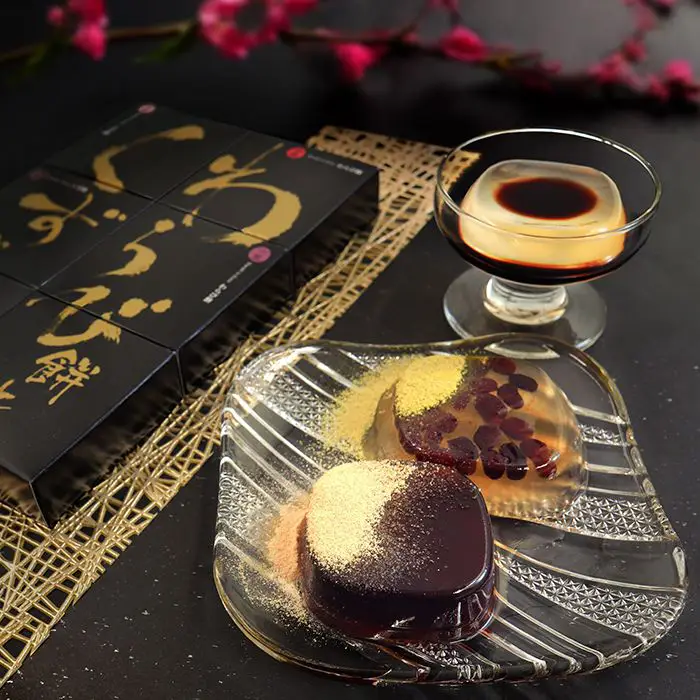 わらび餅とくず餅の食べくらべ