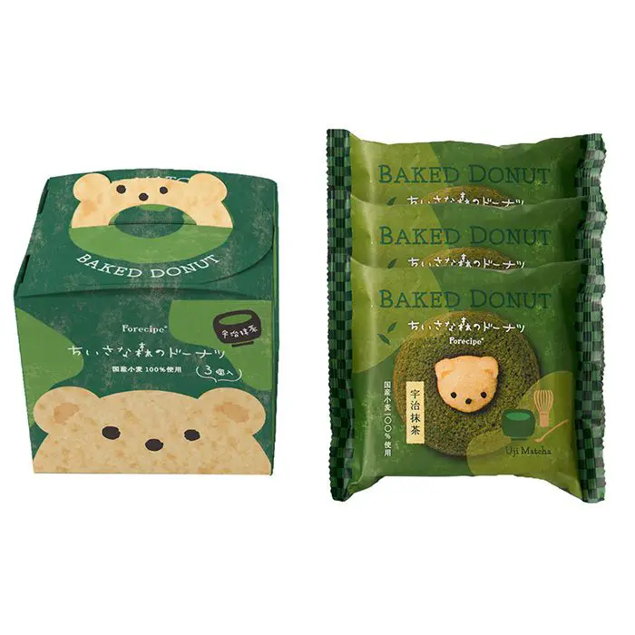 ちいさな森のドーナツ　くま宇治抹茶　３個