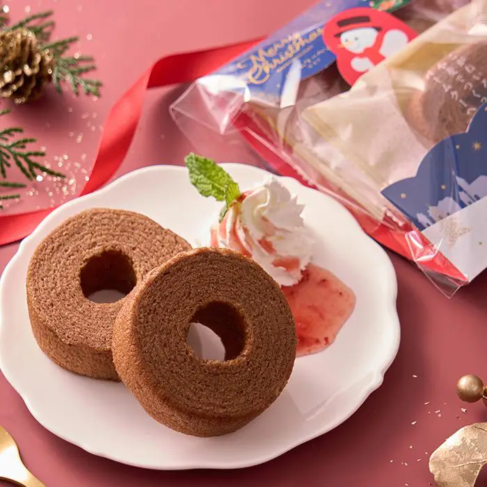 【クリスマス限定】雪だるまが飛び出す！バウムクーヘン　ココア