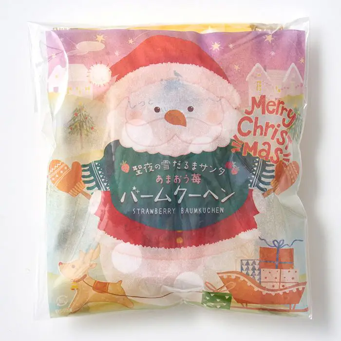【クリスマス限定】聖夜の雪だるまサンタ　あまおう苺バウムクーヘン
