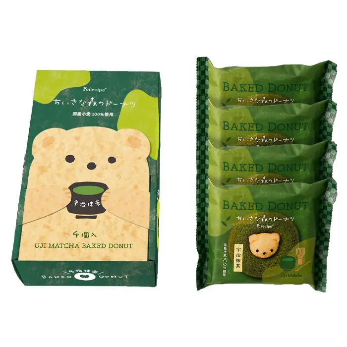 フォレシピ（Forecipe）　ちいさな森のドーナツ　くま宇治抹茶　4個