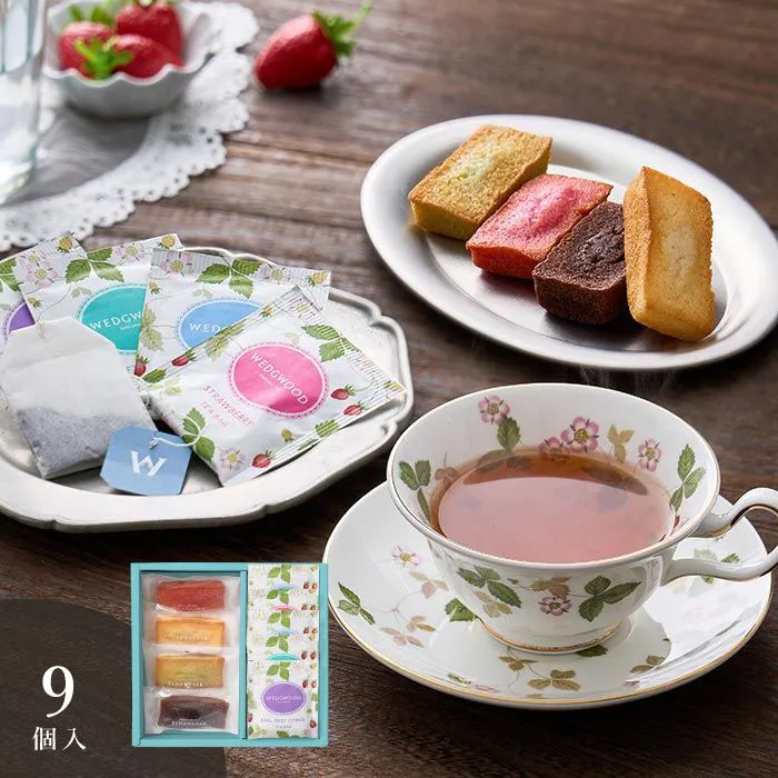 フィナンシェ＆ウェッジウッド　ワイルドストロベリーティーバッグアソート　９個