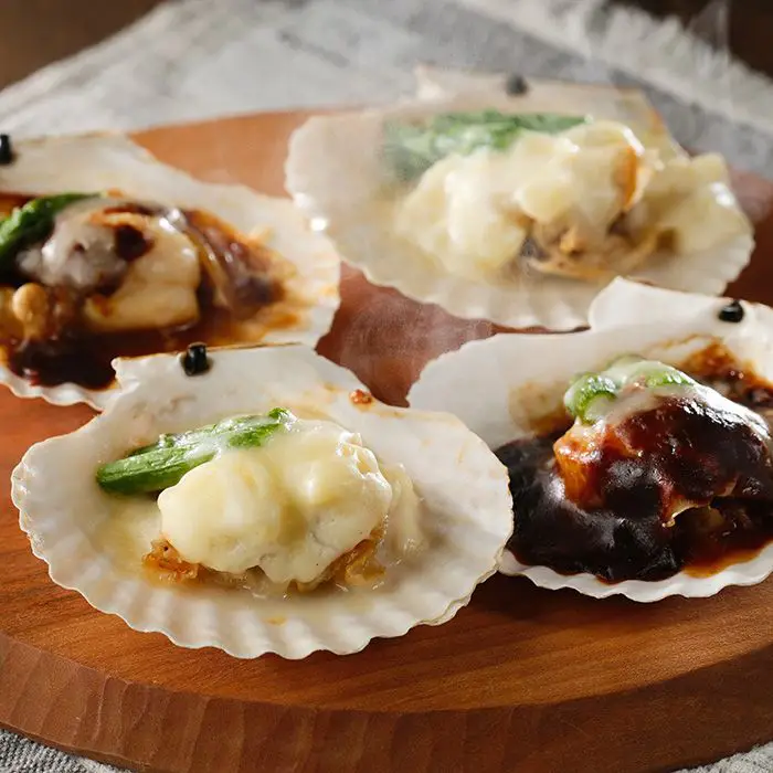 北海道産帆立グラタン・デミグラスチーズ焼き