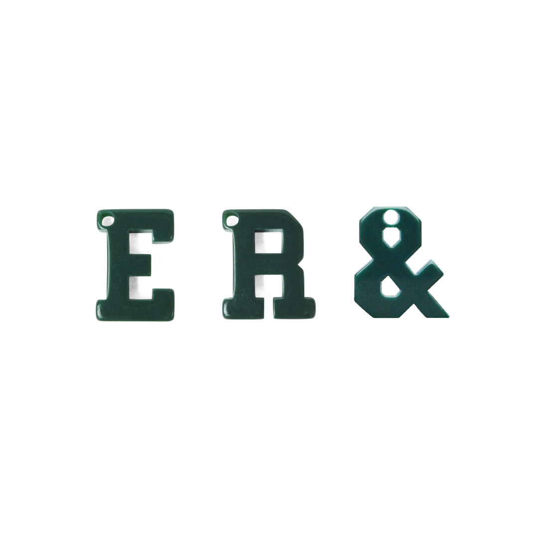 Lettered Figure Key Holder "Alphabet / Green"