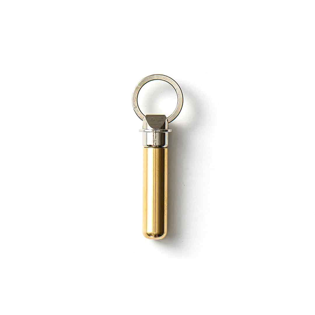 Bullet Key Ring “Nicke-plated × polished brass”