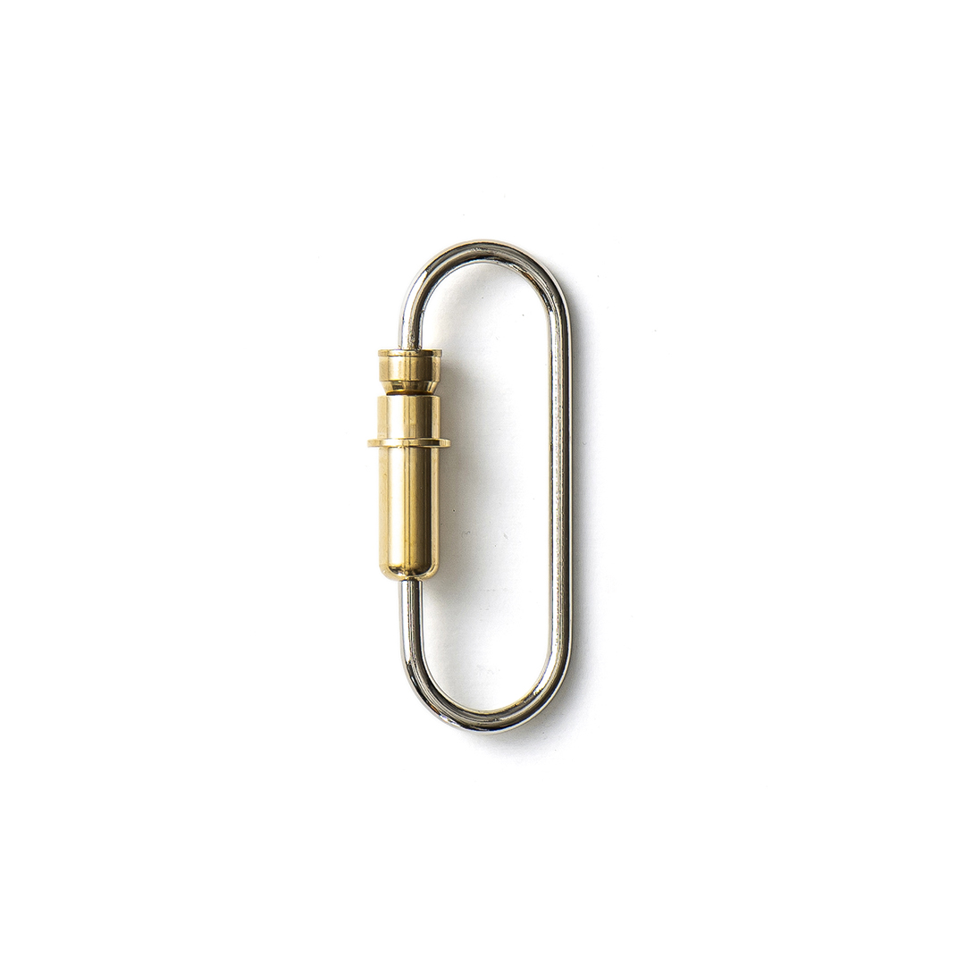 Bullet Carabiner "Nickel-plated × polished brass"