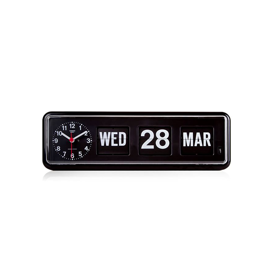 Twemco Calendar Clock #BQ-38 "Black"