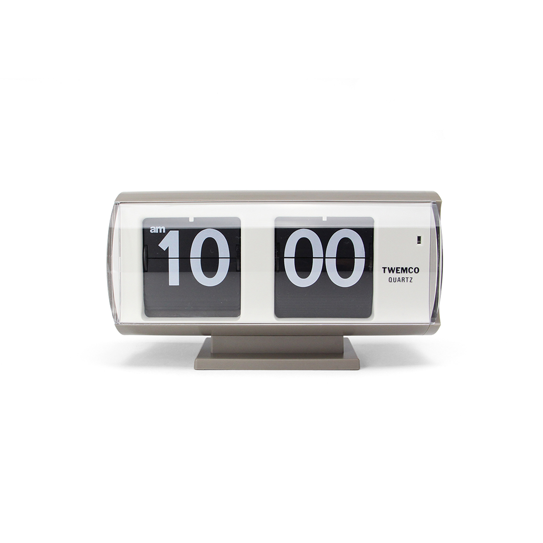 Twemco Table Clock #QT-30T "Gray"