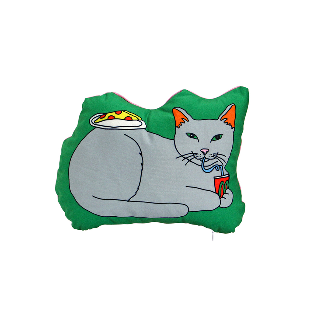 The Enjoy C&D Club Cushion "Cat/Green"