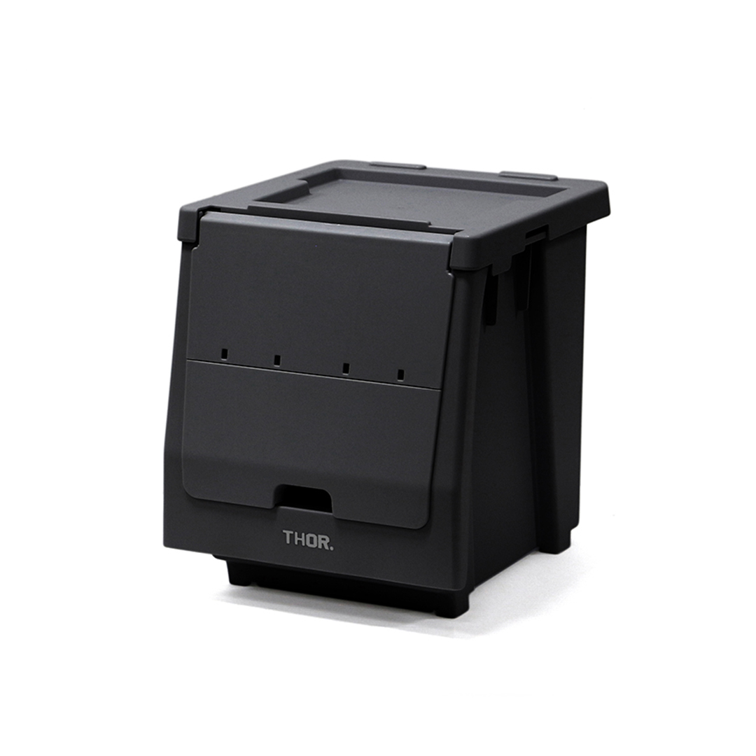 【直送対応品】【Set】THOR Stacking Shelf Container "20L / Black"