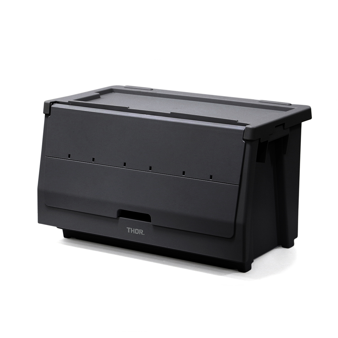 【直送対応品】【Set】THOR Stacking Shelf Container "50L / Black"