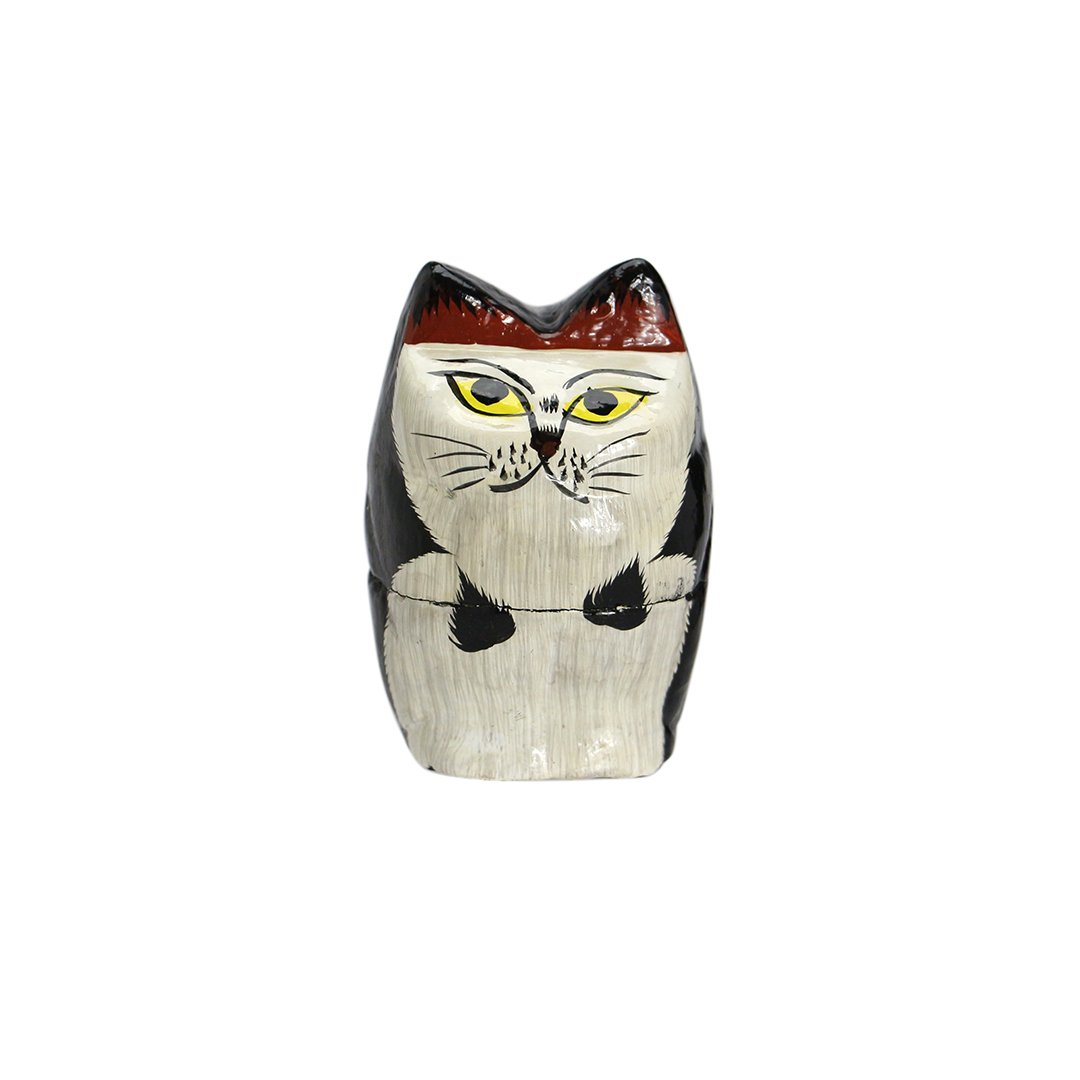 Papier Mache Standing Cat "Black"