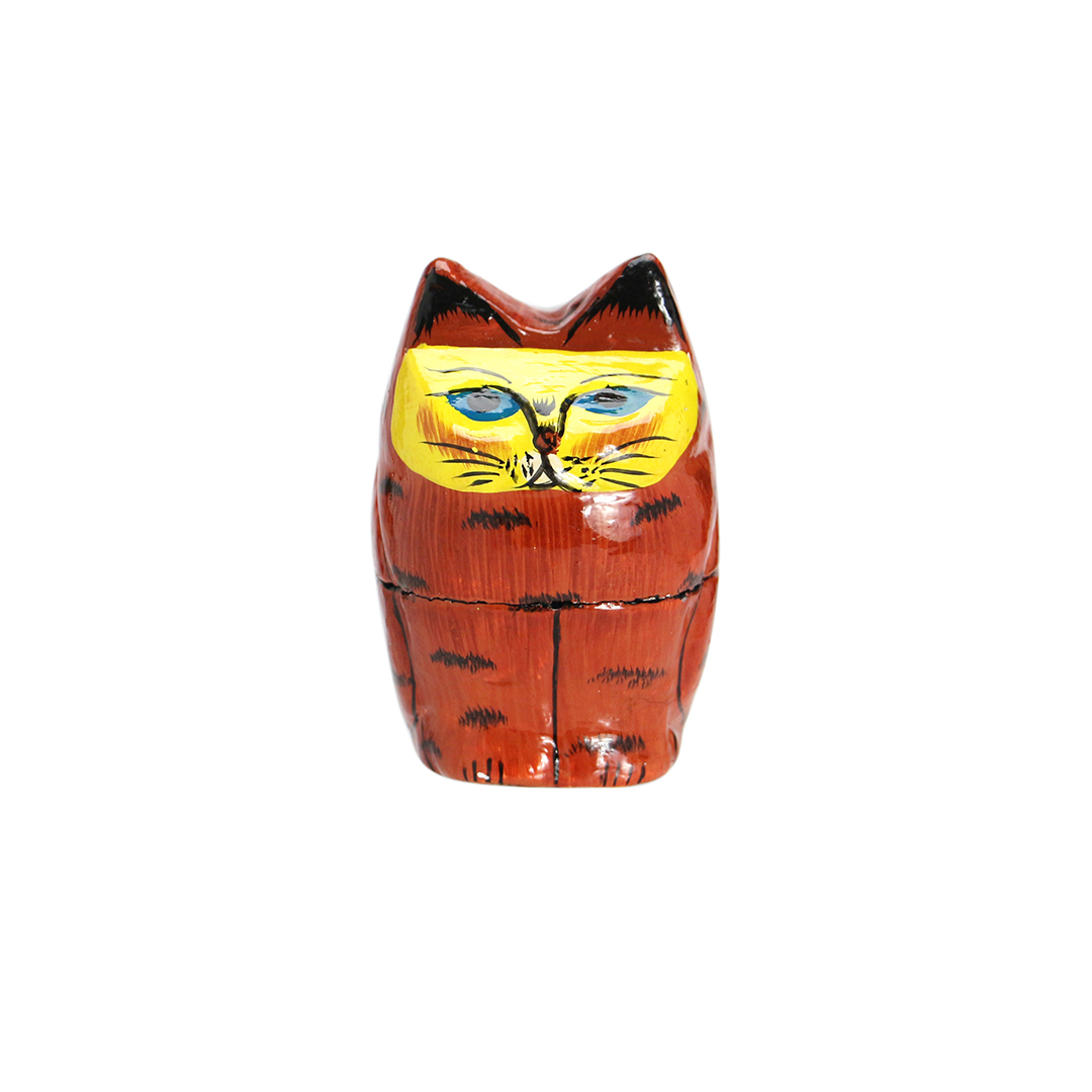 Papier Mache Standing Cat "Brown"