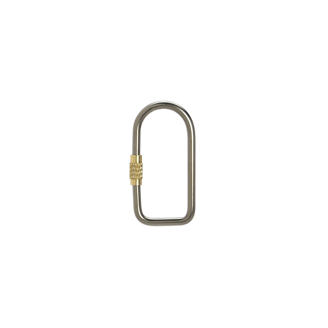 Titanium Screw Lock Keyring "D-shape"