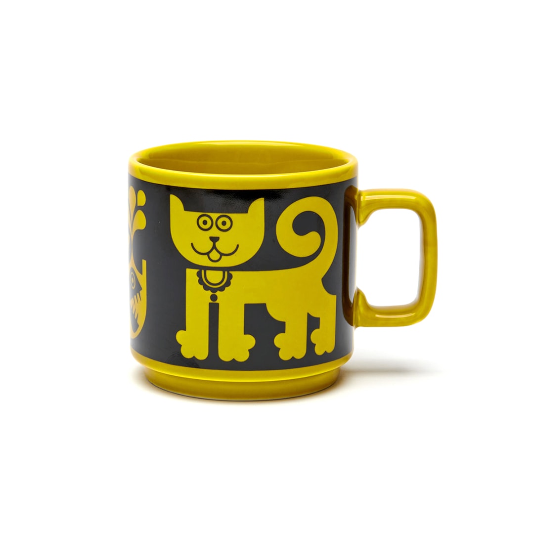 Hornsea Mug "Cat & Piranha Chartreuse"