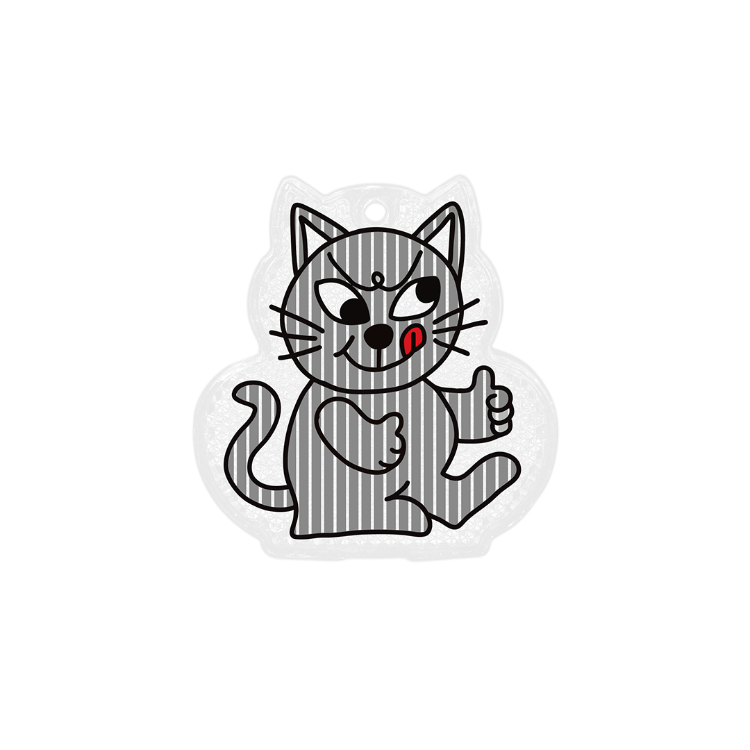 Cheeky Cat Reflector "Gray"