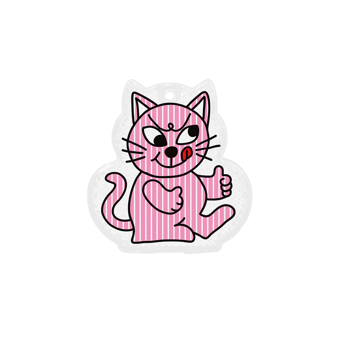 Cheeky Cat Reflector "Pink"