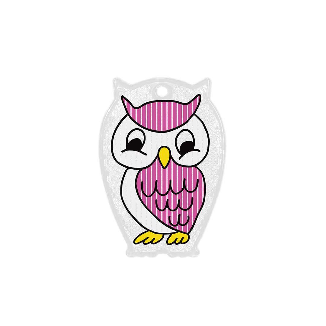 Owl Reflector "Pink"