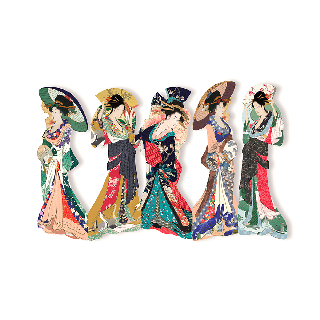 5 Bookmarks "Estampes Japonaises"
