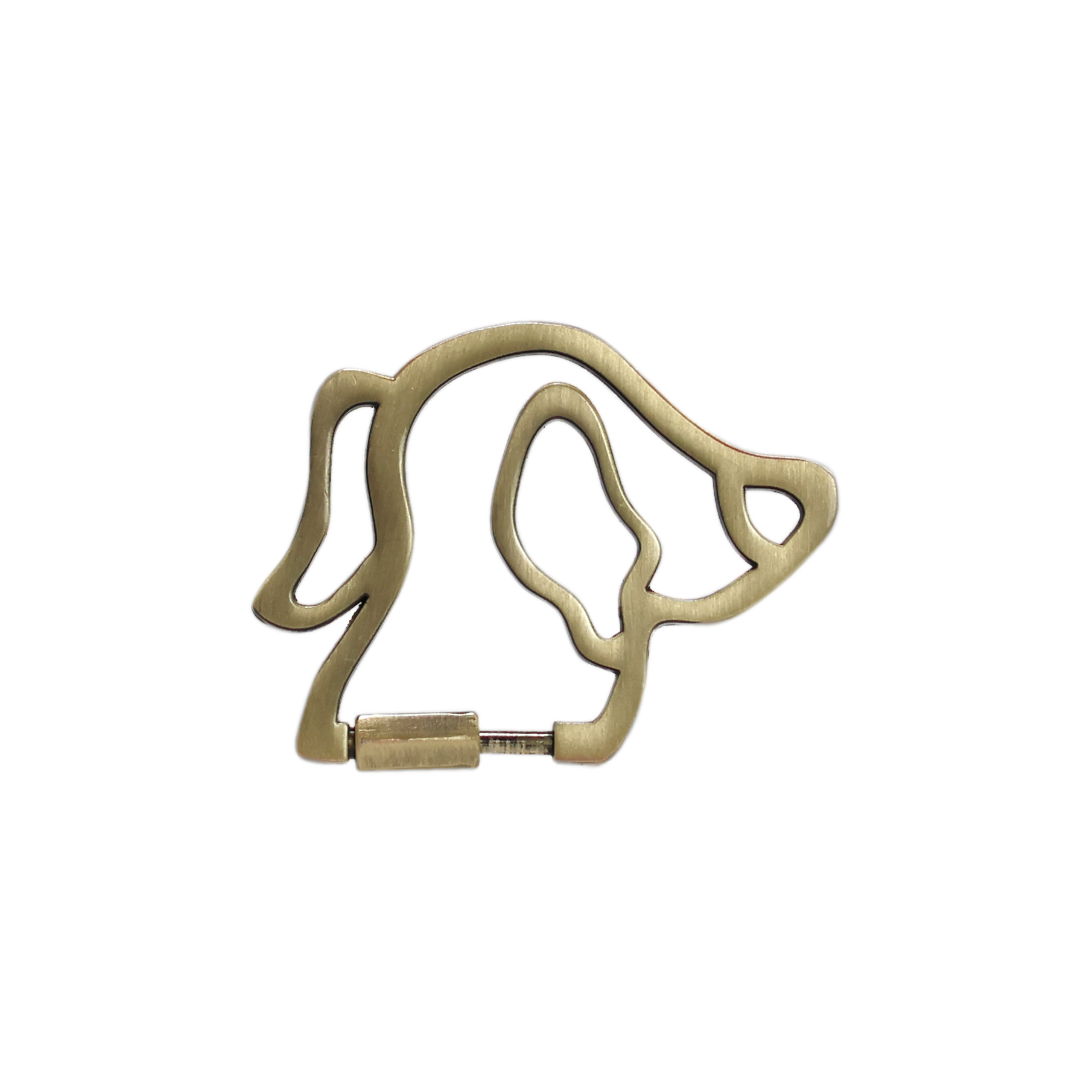 Metal Outline Carabiner "Dog"