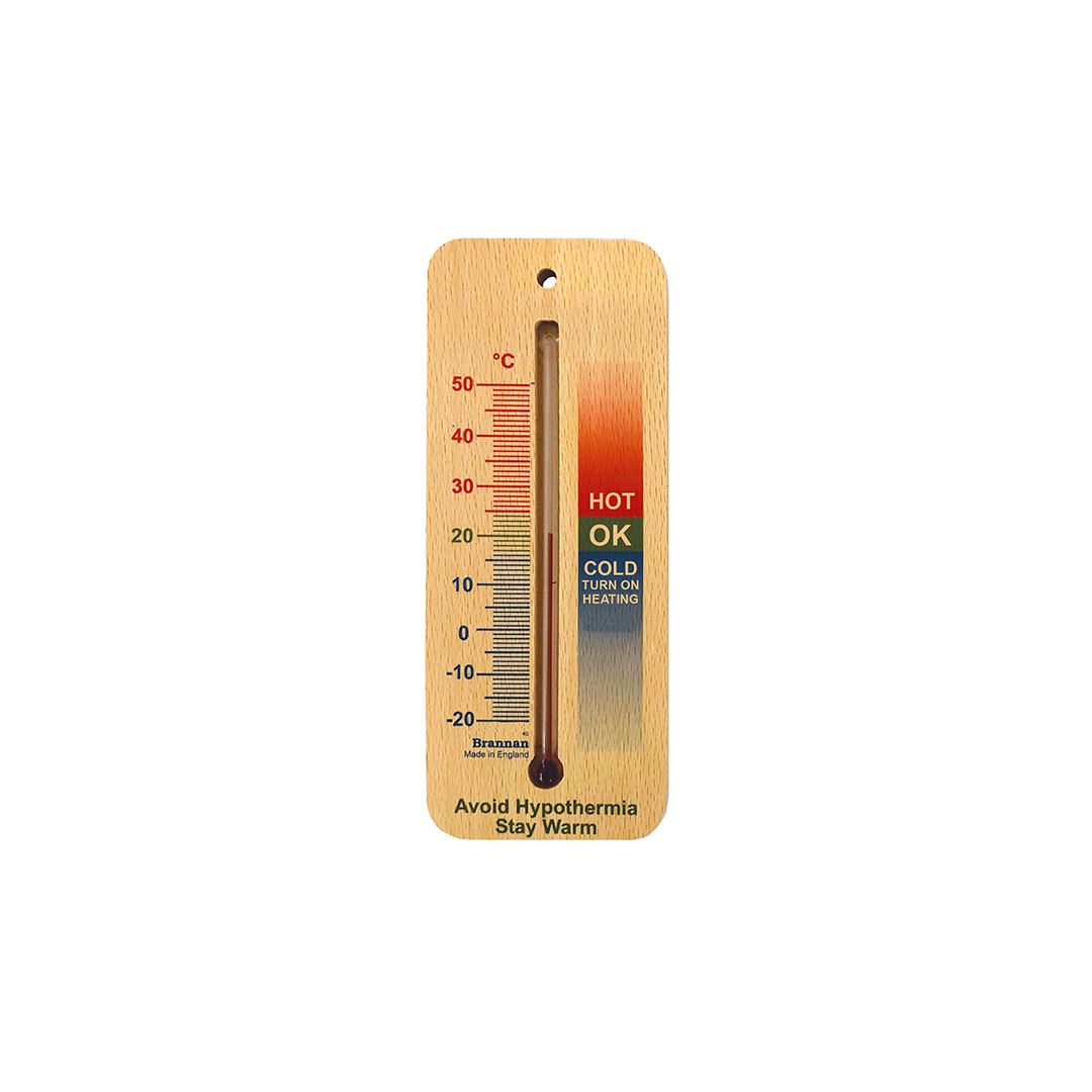 Wood Wall Thermometer 150mm Comfort