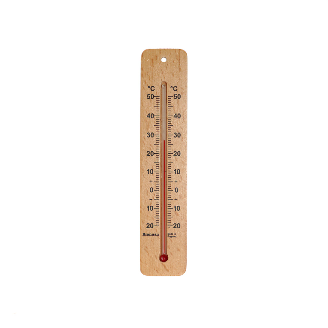 Wood Wall Thermometer 215mm