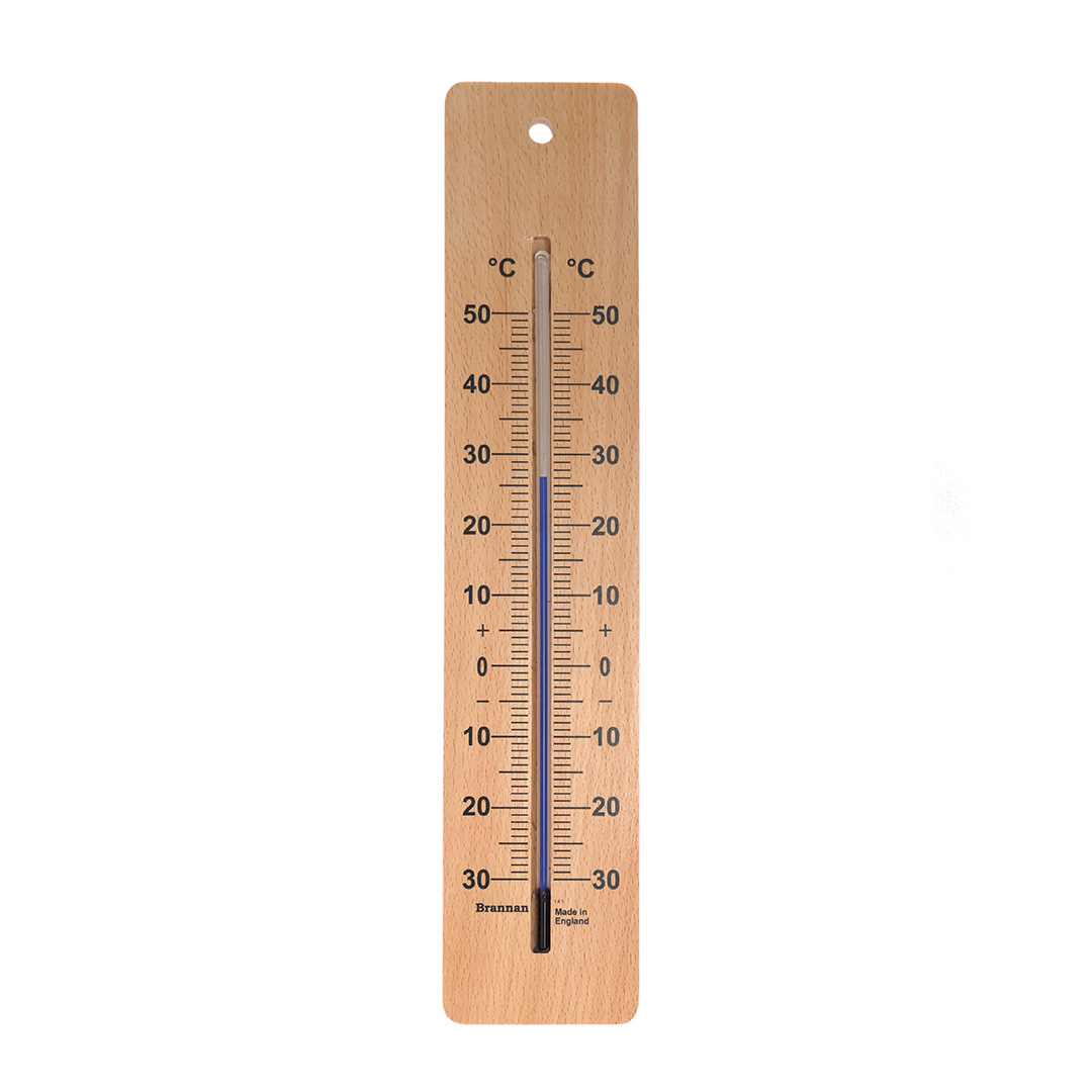 Wood Wall Thermometer 380mm