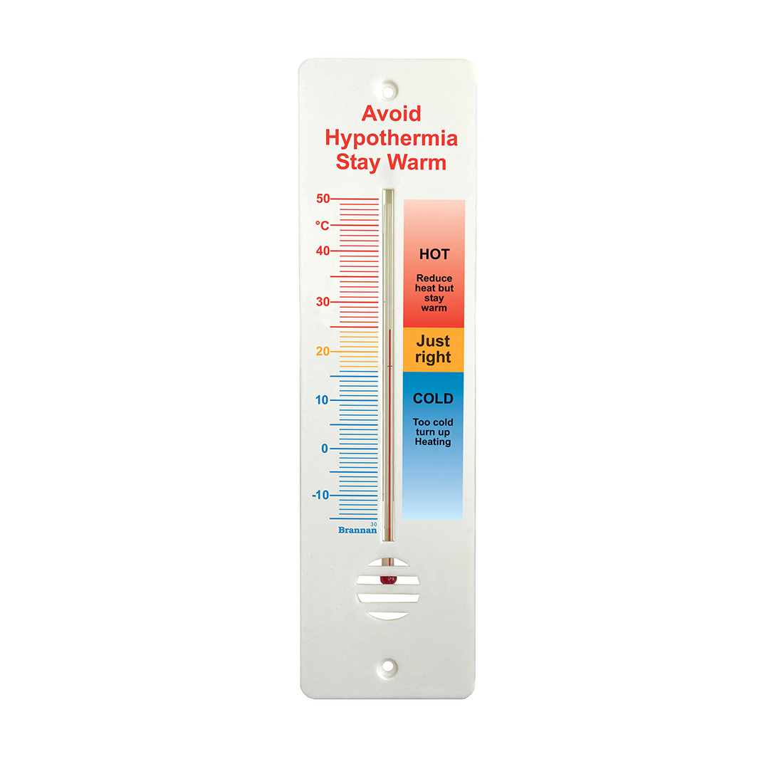 Plastic Wall Thermometer 255mm Comfort