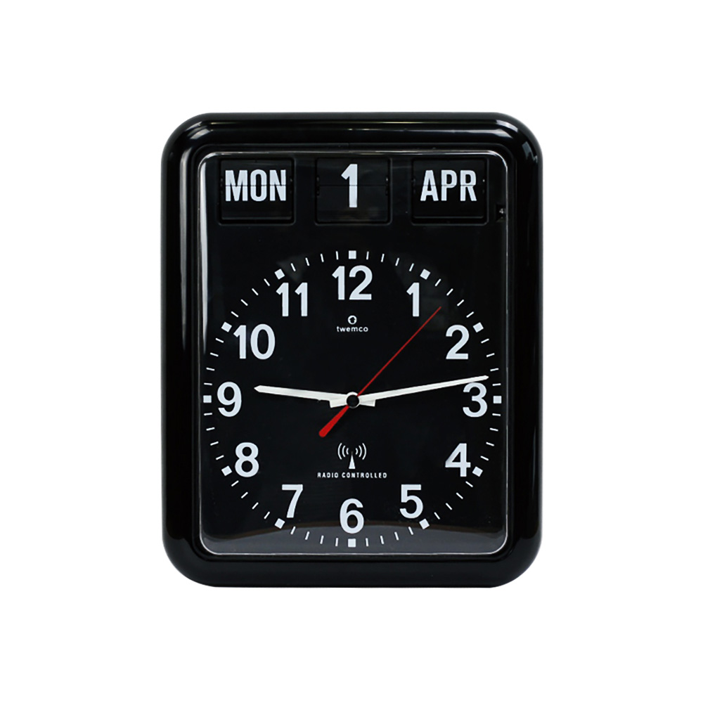 Twemco Radio Control Calendar Clock #RC-12A "Black"