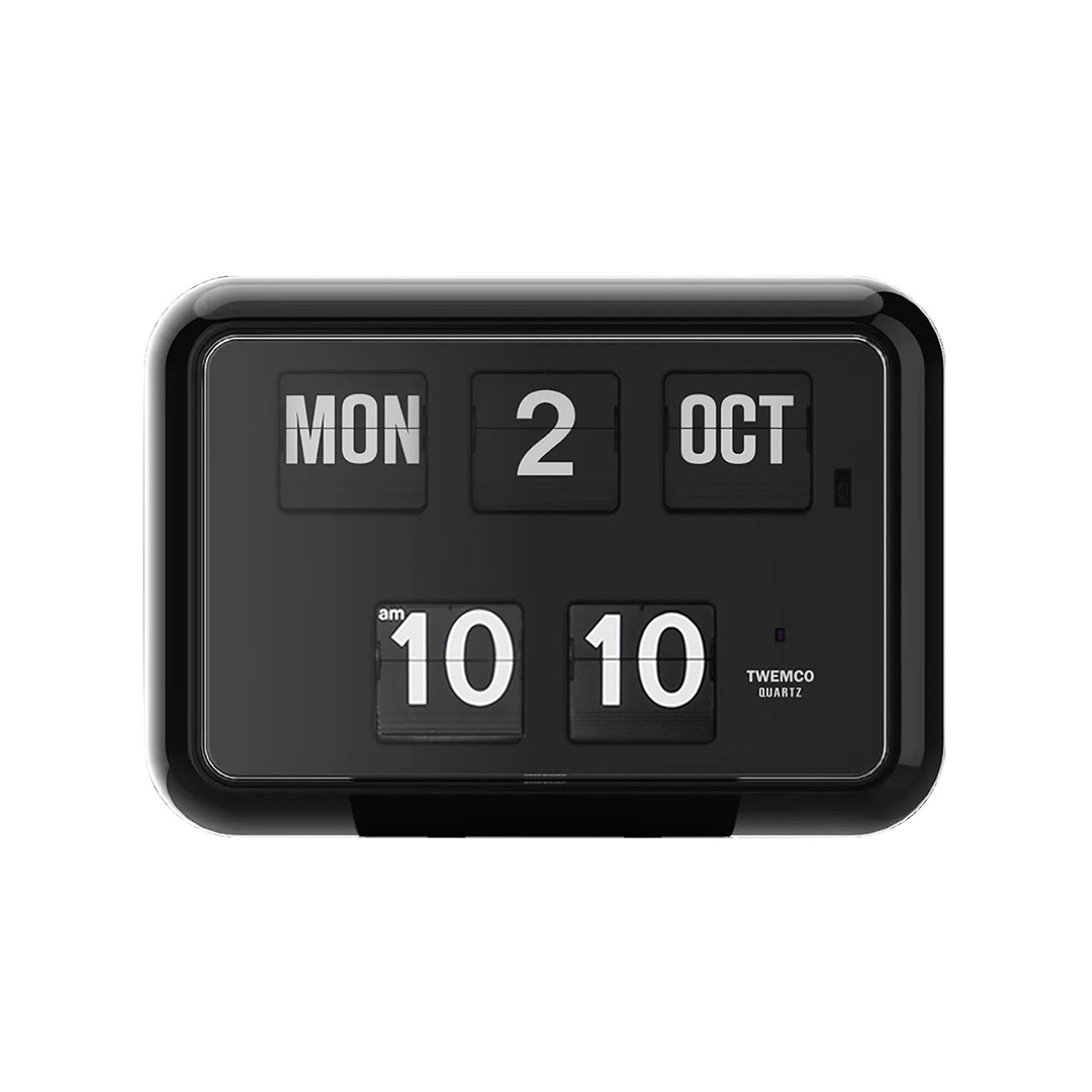 【お取り寄せ商品】Twemco Digital Calendar Clock #QD-35 "Black"