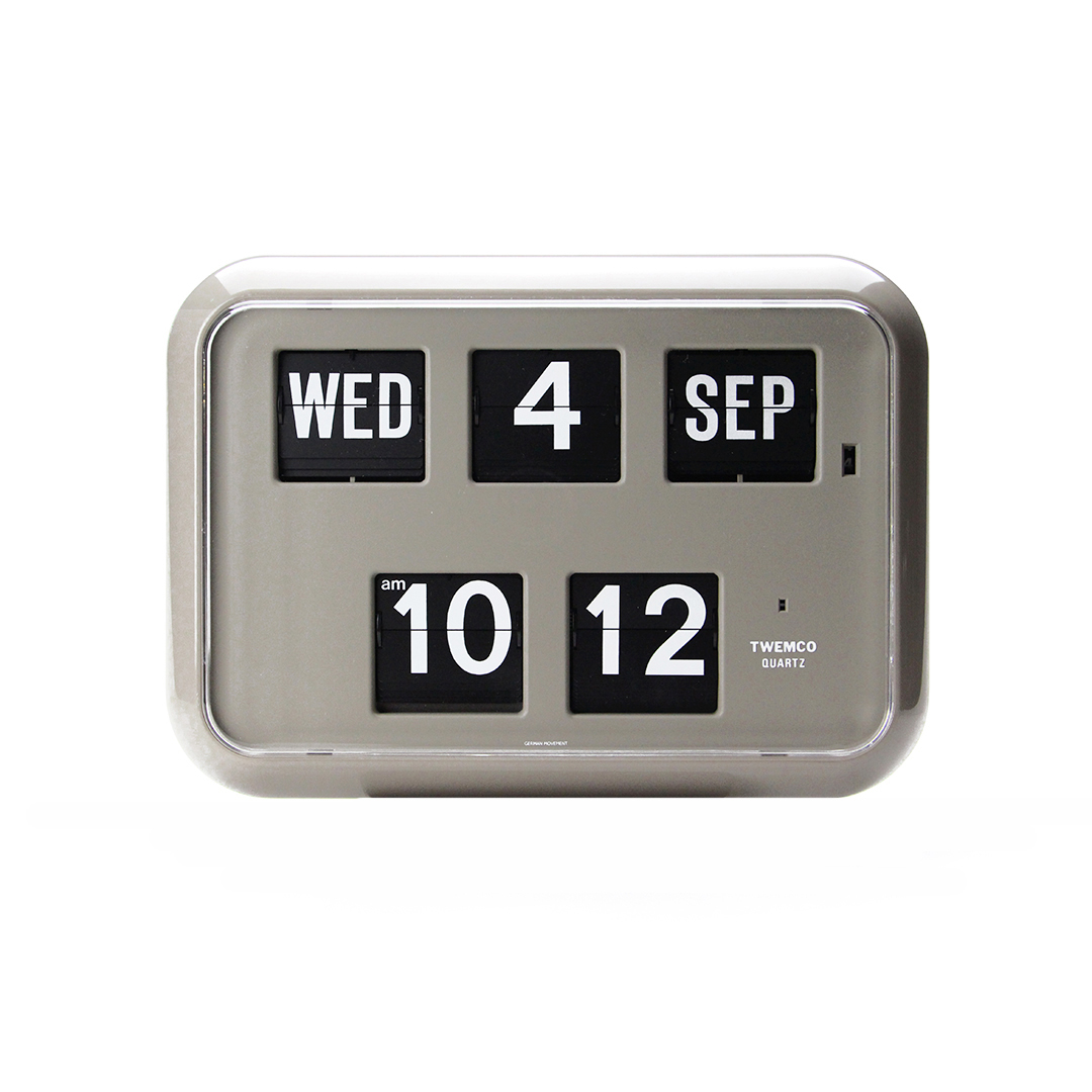 【お取り寄せ商品】Twemco Digital Calendar Clock #QD-35 "Gray"