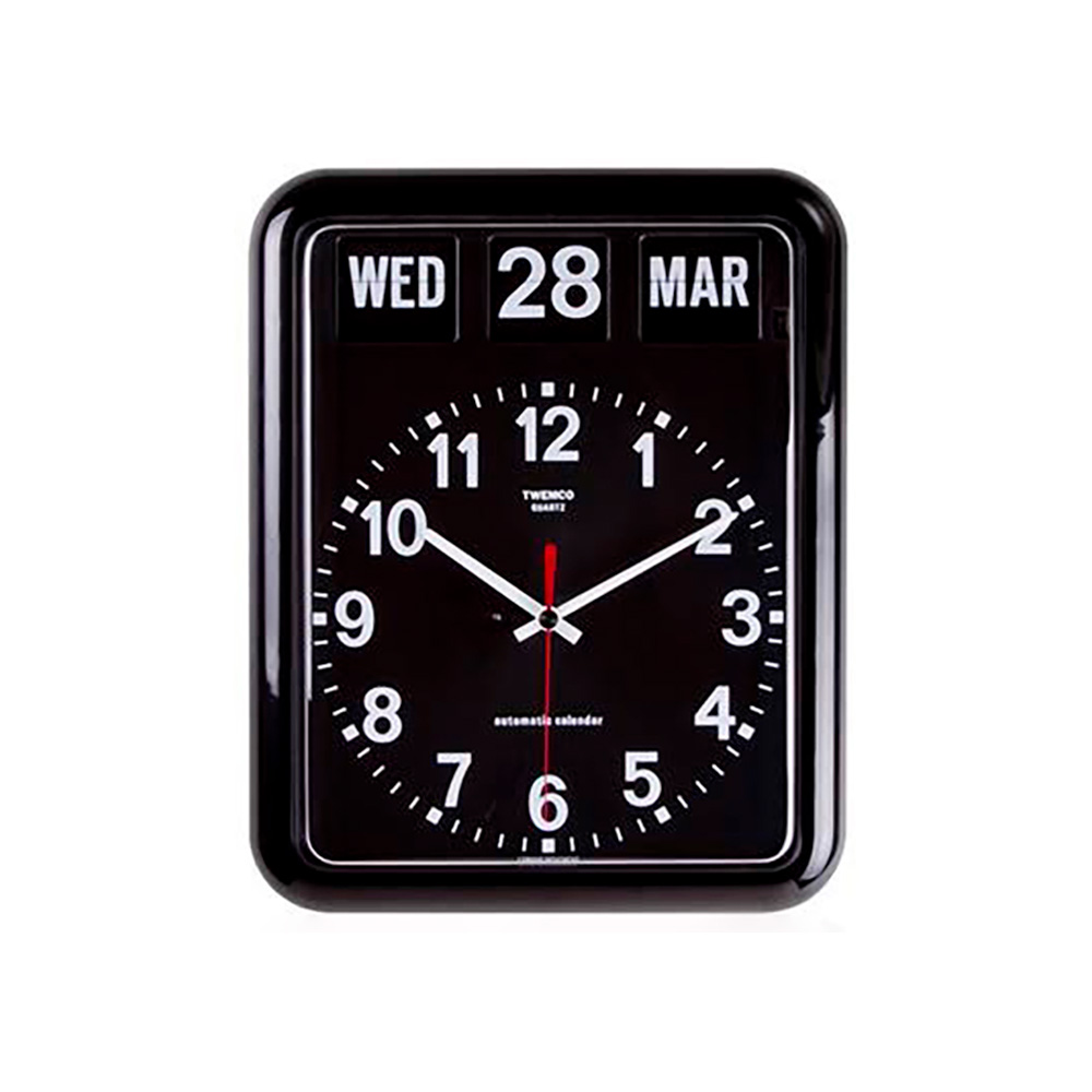 【お取り寄せ商品】Twemco Automatic Calendar Quartz Clock #BQ-12A "Black"