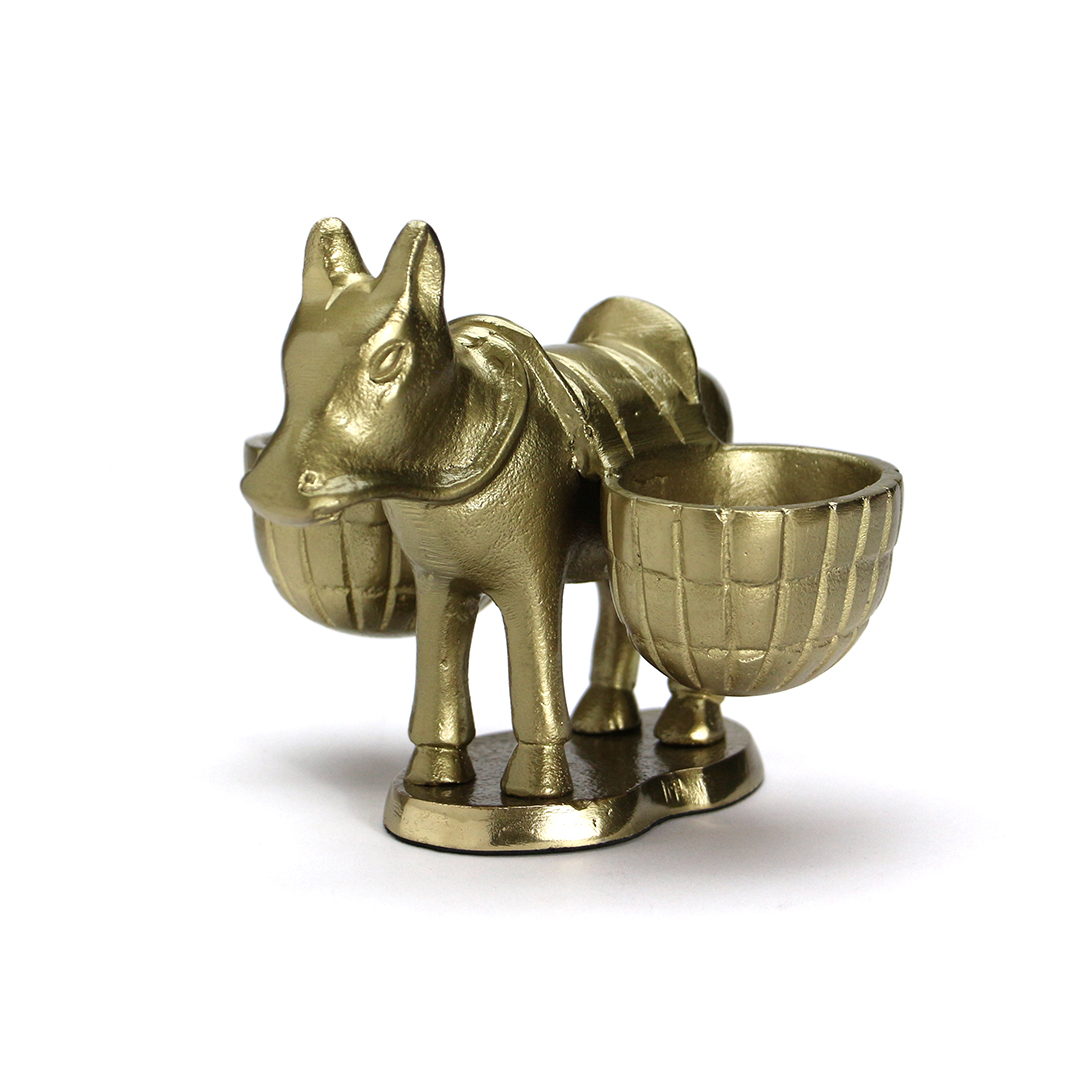 Donkey And Basket "Gold"
