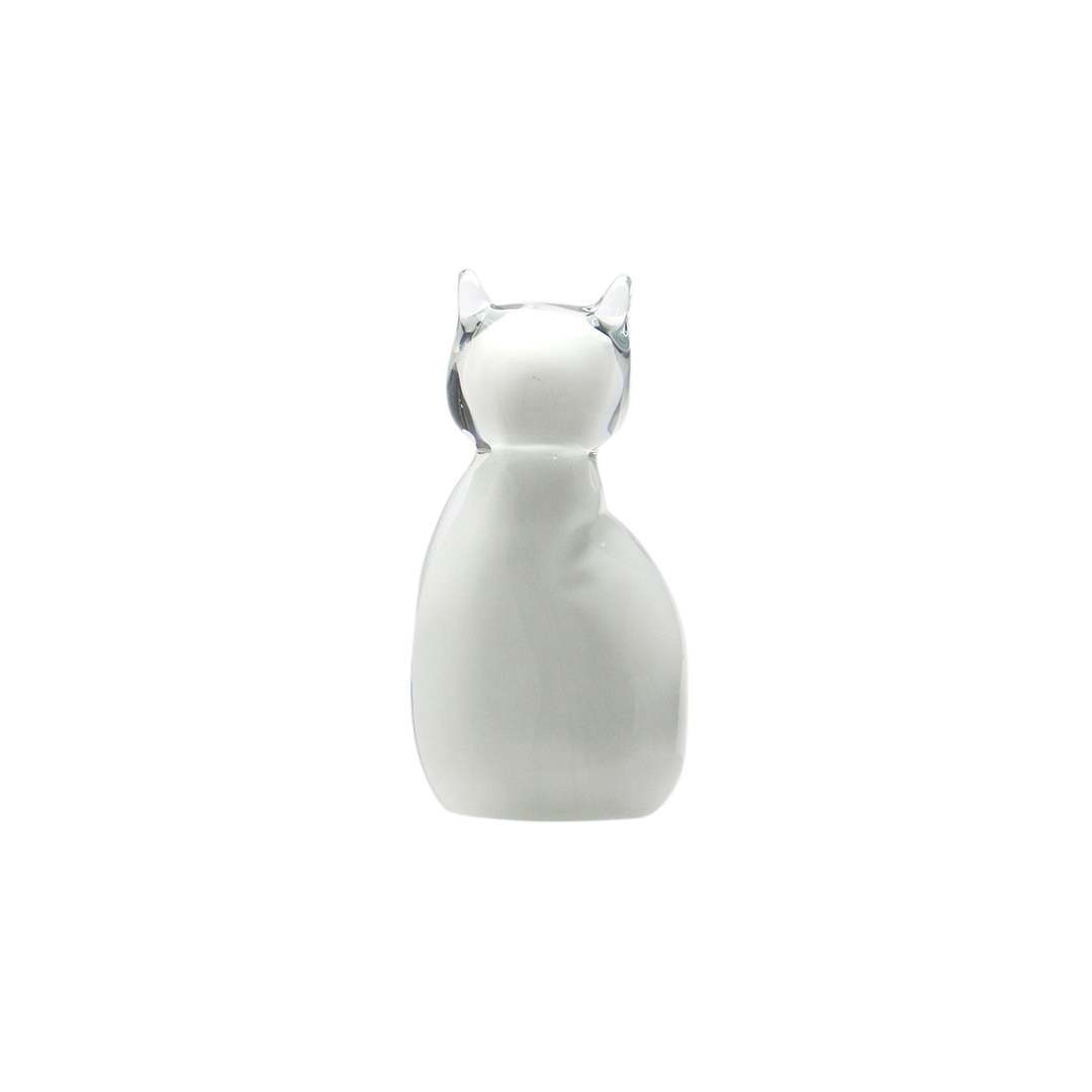 Glass Objet "Cat / White"