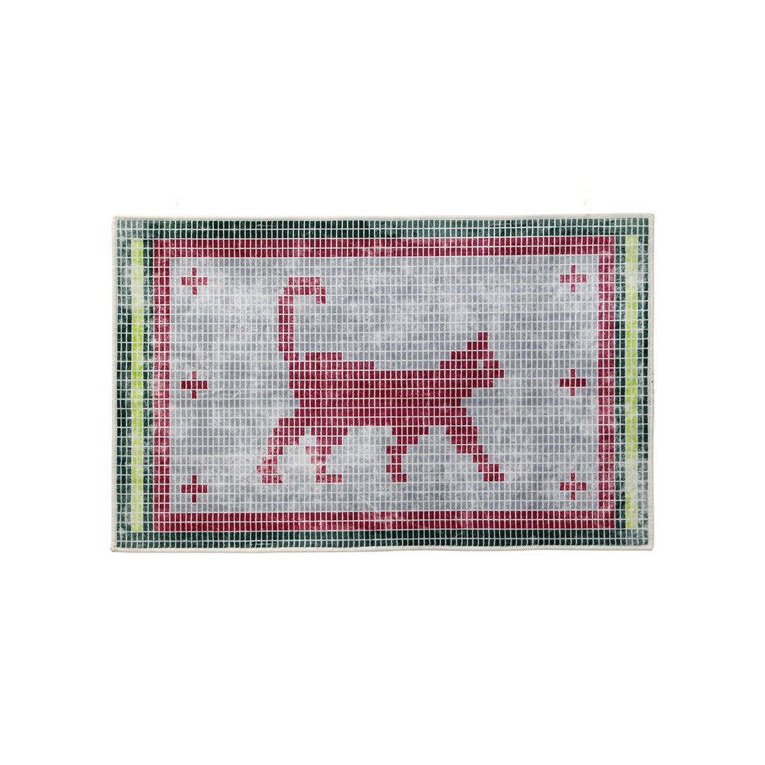 Washable Rug "Walking Cat / Gray"
